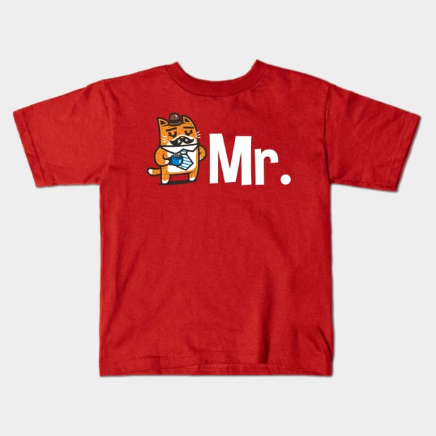 Mr. Cat Kids T-Shirt by krisren28